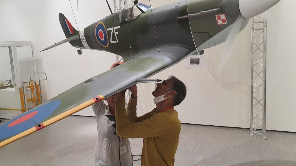 Artist spends 1,500 hours creating Spitfire sculpture honouring brave Polish World War Two RAF pilots